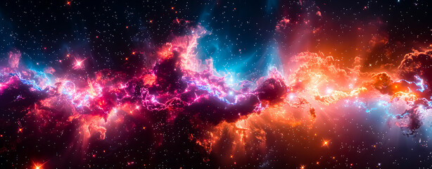 Nebula. Smoke of pastel colors. Galaxy, waves