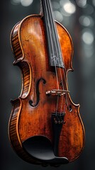 Closeup of a violin s strings, intricate craftsmanship