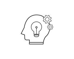 Creativity icon vector symbol design illustration