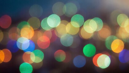 Fototapeta premium An abstract background featuring vibrant circular bokeh lights, reminiscent of party ambiance and festivity. 