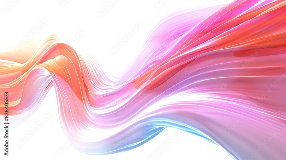 Poster abstract fluid art with vibrant colors and smooth flowing lines, creating a dynamic and modern aesth