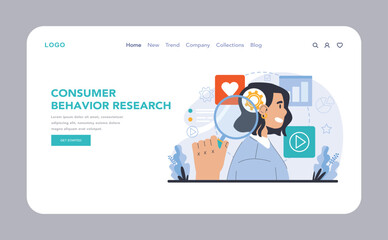 Trend watching web or landing. Specialist tracking new business