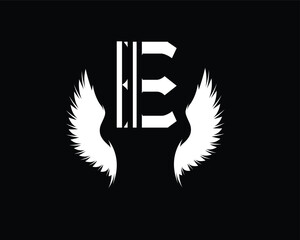 E letter vector alphabet font logo monogram