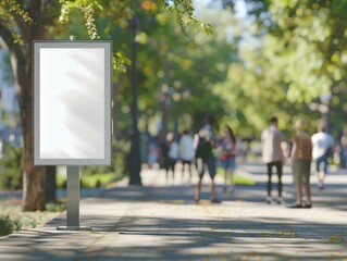 Werbetafel im Stadtpark