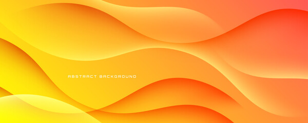 3D colorful abstract background overlap layer on bright space with waves effect decoration. Minimalist modern graphic design element cutout style concept for web banner, flyer, card, or brochure cover