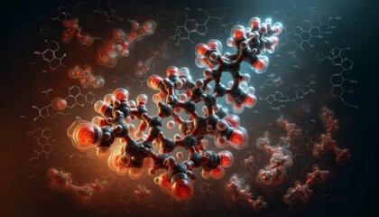 Powerful Testosterone Molecule Art