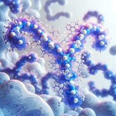 Close-Up of Estrogen Molecule Biochemical Art