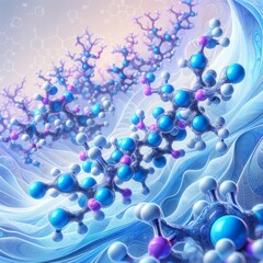 Detailed View of Estrogen Molecule Biochemical Art