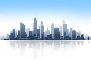 Obraz premium Modern skyline building banner with eye catching view