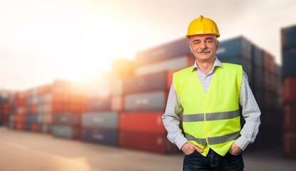 Portrait of a warehouse worker standing in distribution center