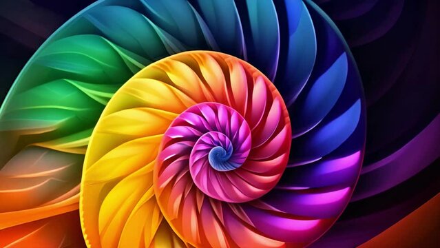 Fibonacci spiral and the golden ratio.