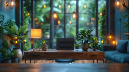 Modern Comfortable Office Interior Generative AI