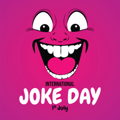 international joke day vector design smile laught emotion face