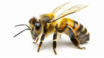 bee on white background