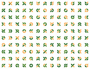 Interconnecting circles and ovals abstract retro fashion texture