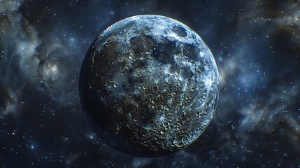 Obraz premium Dramatic Night Sky with Majestic Celestial Spheres and Cosmic Formations