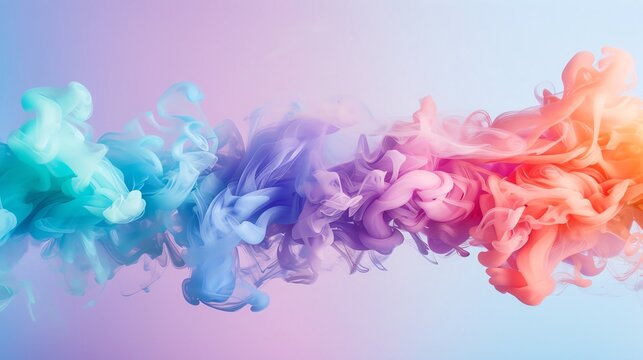 Refined Elegance Rainbow smoke, negative space, isolated on black background, advertising photoshoot, pride month LGBTQIA theme