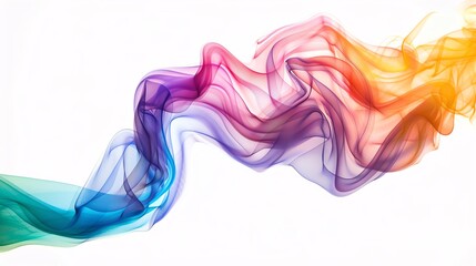 Obraz premium Shadow Play Rainbow smoke, negative space, isolated on black background, advertising photoshoot, pride month LGBTQIA theme
