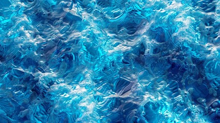 Obraz premium Shimmering abstract pool water background, aqua blue with sunlight reflections, summer vibes. Great for refreshing and tranquil themes