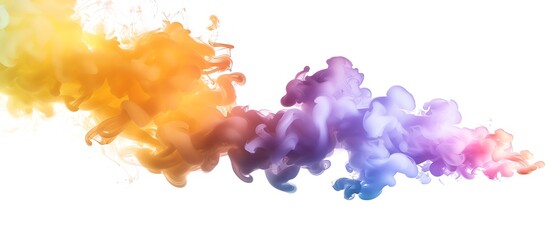 Cinematic Rainbow smoke, negative space, isolated on black background, advertising photoshoot, pride month LGBTQIA theme