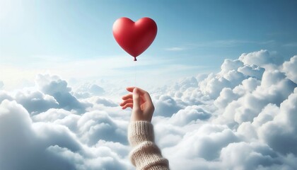 Woman's hand holding heart, heart disease awareness