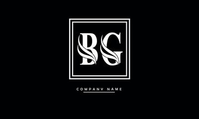 Fototapeta premium BG, GB, B, G Abstract Letters Logo Monogram