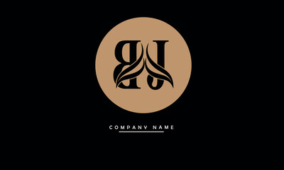 BJ, JB, B, J Abstract Letters Logo Monogram