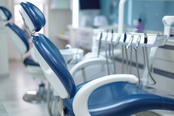Fototapeta premium Modern Dental Clinic with Digital X-Ray Machines and Ergonomic Dental Chairs for Advanced Care