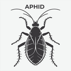 A Distinctive Aphid Silhouette for Multi-Format Design Projects. Vector Illustration