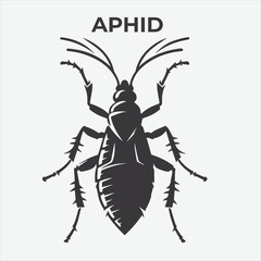 A Distinctive Aphid Silhouette for Multi-Format Design Projects. Vector Illustration