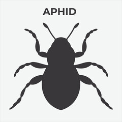 A Clear and Bold Aphid Silhouette for Versatile Applications. Vector Illustration