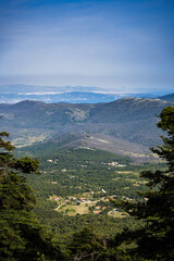View of some rural houses  from the top of the. mountain