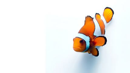 clown fish or anemone fish on white background