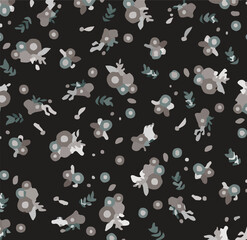 Graphical abstract seamless pattern. Vector illustration fabric wallpaper background textured. Abstract flowers