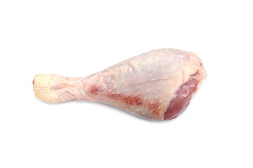 Raw turkey leg, drumsticks isolated on white