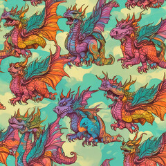 Obraz premium chinese dragon pattern