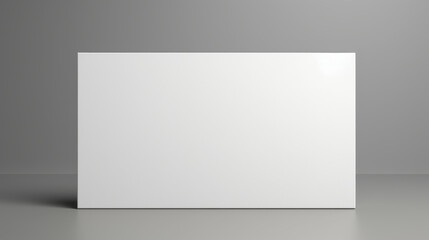 Minimalist White Paper Wall Mockup on Grey Studio Background: Perfect for Showcasing Designs, Covers, and Backgrounds