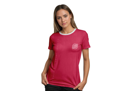 Woman T-Shirt Mockup