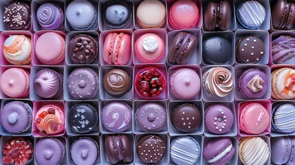   A box filled with various types of macaroni and cheese