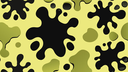 The image displays a pattern consisting of irregularly shaped, dark-colored spots on a lighter background