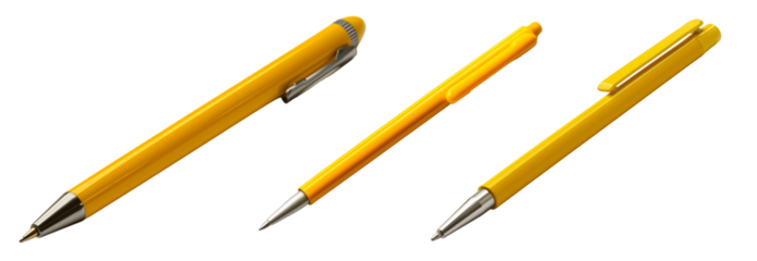 set of yellow pens
