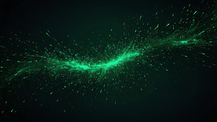 Green Light Dots Abstract Background - Illuminated Circles in Vibrant Green Hue