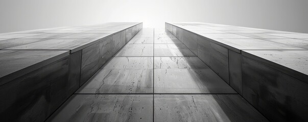 An Urban Scene Captured in Black and White A Simple and Minimalist Landscape Photograph