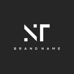 initial letter NT logo vector
