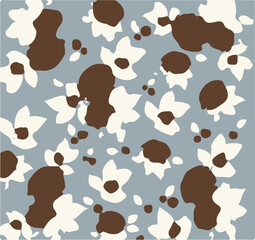 Graphical abstract seamless pattern. Vector illustration fabric wallpaper background textured. Abstract flowers