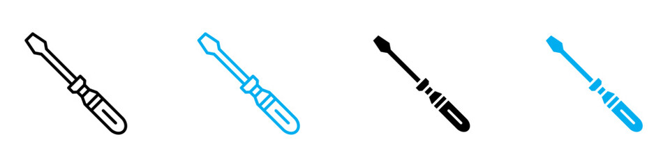 Screwdriver Icon for Hardware, Toolkits, and Construction Work