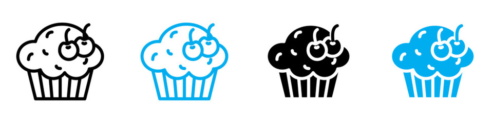 Delicious Cupcake Icon for Bakery, Desserts, and Sweet Treats