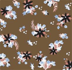 Graphical abstract seamless pattern. Vector illustration fabric wallpaper background textured. Abstract flowers