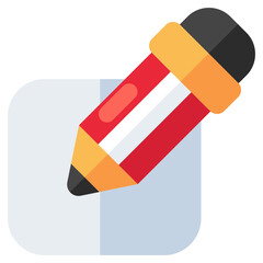 A colored design icon of writing 