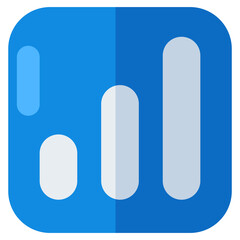 Editable design icon of signal bars